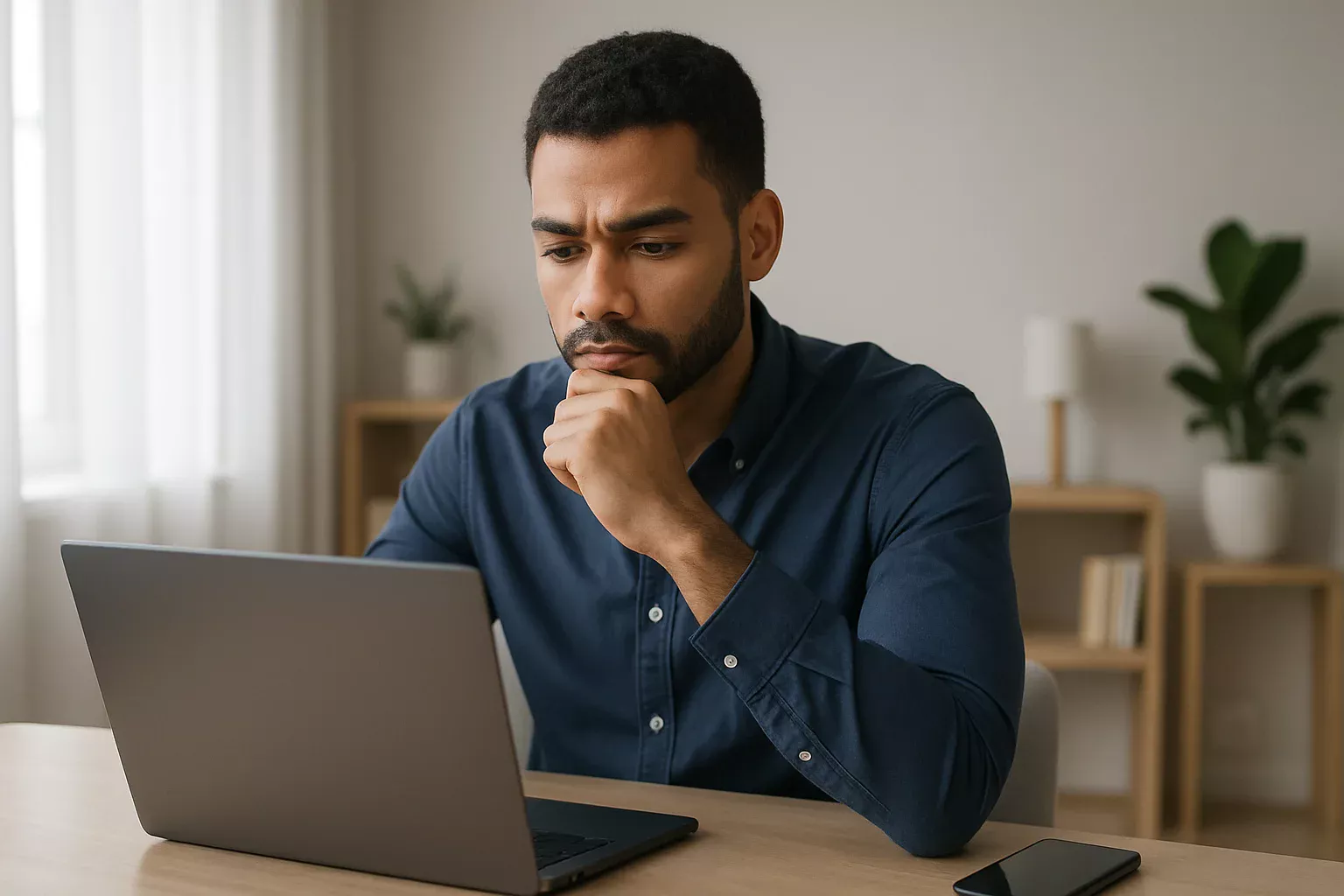Pessoa analisando sites de apostas em notebook em ambiente moderno